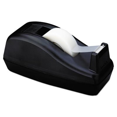 Scotch C40BK Deluxe Desktop Tape Dispenser, Attached 1" Core, Heavily Weighted, Black MMMC40BK