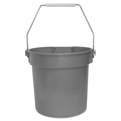 Impact IMP 5510 Deluxe Heavy-Duty Bucket, Gray, Polypropylene, 10qt, 10 5/8dia x 10 1/4h IMP5510