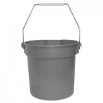 Impact IMP 5510 Deluxe Heavy-Duty Bucket, Gray, Polypropylene, 10qt, 10 5/8dia x 10 1/4h IMP5510