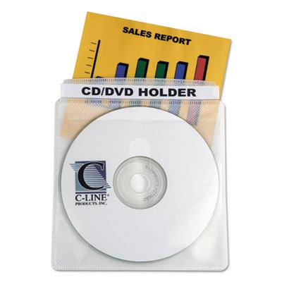 C-Line Deluxe Individual CD/DVD Holders, 50/BX CLI61988
