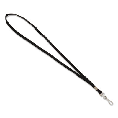 Advantus Deluxe Lanyard, Metal J-Hook Fastener, Black AVT97126