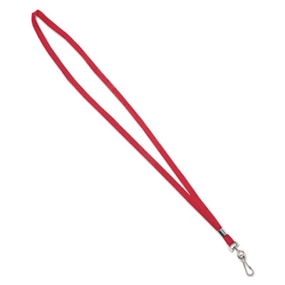 Advantus Deluxe Lanyards, J-Hook Style, 36" Long, Red, 24/Box AVT75425