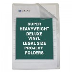 C-Line Deluxe Project Folders, Jacket, Legal, Vinyl, Clear, 50/Box CLI62139