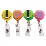 Advantus Deluxe Retractable ID Card Reel, 30" Extension, Assorted Colors, 20/Pack AVT91161