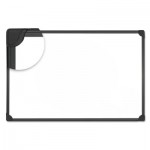 MB1407368 Design Series Magnetic Steel Dry Erase Board, 48 x 36, White, Black Frame UNV43026