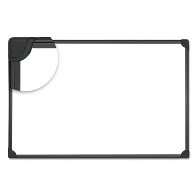 MB0407368 Design Series Magnetic Steel Dry Erase Board, 24 x 18, White, Black Frame UNV43024