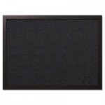 MasterVision Designer Fabric Bulletin Board, 24X18, Black Fabric/Black Frame BVCFB0471168