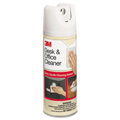 3M 573 Desk and Office Spray Cleaner, 15 oz Aerosol Spray, 12/Carton MMM573CT