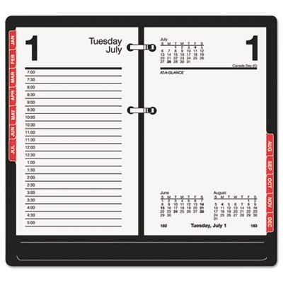 At-A-Glance Desk Calendar Refill with Tabs, 3 1/2 x 6, White, 2016 AAGE717T50