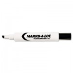 Marks-A-Lot Desk Style Dry Erase Marker, Chisel Tip, Black, Dozen AVE24408