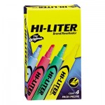 HI-LITER Desk Style Highlighter, Chisel Tip, Assorted Colors, 4/Set AVE17752