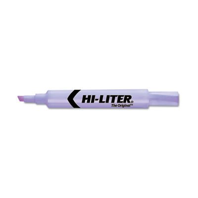 HI-LITER Desk Style Highlighter, Chisel Tip, Fluorescent Purple Ink, Dozen AVE24060