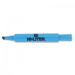 HI-LITER Desk Style Highlighter, Chisel Tip, Fluorescent Blue Ink, Dozen AVE24016