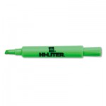 HI-LITER Desk Style Highlighter, Chisel Tip, Fluorescent Green Ink, Dozen AVE24020