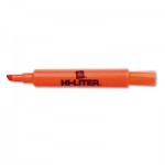 HI-LITER Desk Style Highlighter, Chisel Tip, Fluorescent Orange Ink, Dozen AVE24050