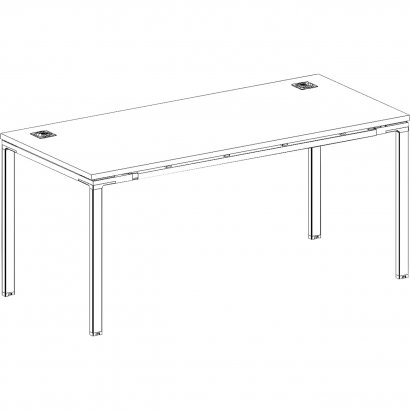 Boss Desk with 2 Round Grommets SGSD001202