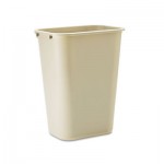 Rubbermaid Commercial FG295700BEIG Deskside Plastic Wastebasket, Rectangular, 10.25 gal, Beige RCP295700BG