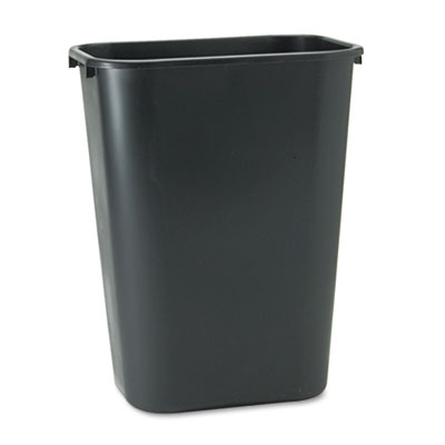 Rubbermaid Commercial FG295700BLA Deskside Plastic Wastebasket, Rectangular, 10.25 gal, Black RCP295700BK