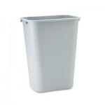 Rubbermaid Commercial FG295700GRAY Deskside Plastic Wastebasket, Rectangular, 10.25 gal, Gray RCP295700GY