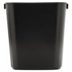 Rubbermaid Commercial FG295500BLA Deskside Plastic Wastebasket, Rectangular, 3.5 gal, Black RCP295500BK