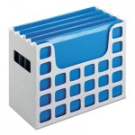 Pendaflex Desktop File With Hanging Folders, Letter Size, 6" Long, Granite PFX23054