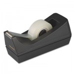 Scotch C38BK Desktop Tape Dispenser, 1" Core, Weighted Non-Skid Base, Black MMMC38BK