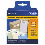 Brother Die-Cut Multipurpose Labels, .66" x 2.1", White, 400/Roll BRTDK1204