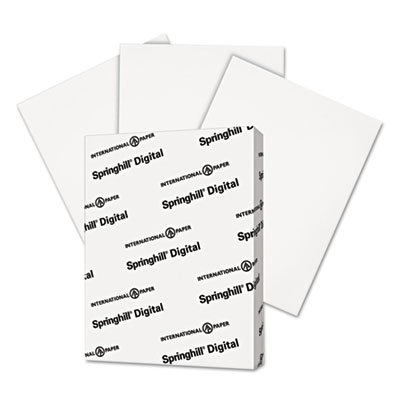 Springhill Digital Index White Card Stock, 90 lb, 8 1/2 x 11, 250 Sheets/Pack SGH015101