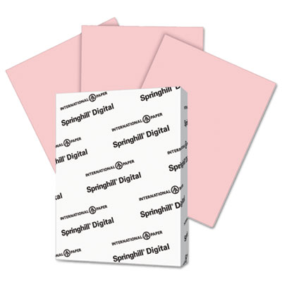 Springhill Digital Vellum Bristol Color Cover, 67 lb, 8 1/2 x 11, Pink, 250 Sheets/Pack SGH076000