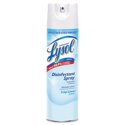 Professional Lysol Disinfectant Spray, Crisp Linen, 19oz Aerosol, 12 Cans/Carton RAC74828CT