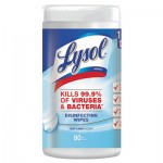 LYSOL Brand 19200-89346 Disinfecting Wipes, 7 x 7.25, Crisp Linen, 80 Wipes/Canister RAC89346