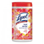 LYSOL Brand 19200-97181 Disinfecting Wipes, 7 x 7.25, Mango and Hibiscus, 80 Wipes/Canister, 6 Canisters/Carton RAC97181
