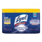 LYSOL Brand 19200-84251 Disinfecting Wipes, 7 x 7.25, Lemon and Lime Blossom, 80 Wipes/Canister, 3 Canisters/Pack