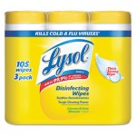 Lysol Brand 19200-82159 Disinfecting Wipes, 7 x 8, Lemon and Lime Blossom, 35/Canister, 3/Pack 82159