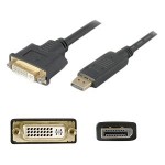 AddOn Displayport to DVI Active Adapter Cable - Male to Female DP2DVIA