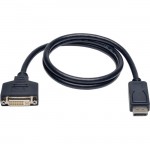DisplayPort to DVI Cable Adapter, Converter for DP-M to DVI-I-F, 3-ft P134-003