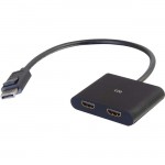 C2G DisplayPort to HDMI Monitor Splitter - 2 Port 4K HDMI MST Hub 54293