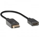 Tripp Lite DisplayPort to HDMI Video Adapter Converter, M/F, 1 ft., Black P136-001