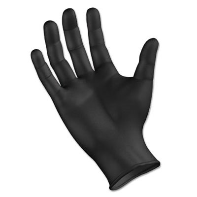BWK396MBX Disposable General Purpose Powder-Free Nitrile Gloves, M, Black, 4.4mil, 100/Box BWK396MBX