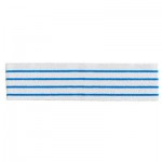 Rubbermaid Commercial HYGENE Disposable Microfiber Pad, White/Blue Stripes, 4.75 x 19, 50/Pack, 3 Packs/Carton RCP2134282