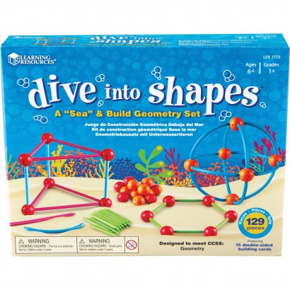 Learning Resources Dive into Shapes! A "Sea" and Build Geometry Set 1773