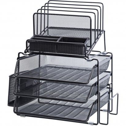 Lorell Divided 4-tier Desktop Organizer 95251