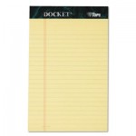 Tops Docket Ruled Perforated Pads, 5 x 8, Canary, 50 Sheets, Dozen TOP63350