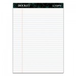 TOPS Docket Ruled Perforated Pads, 8 1/2 x 11 3/4, White, 50 Sheets, 6/Pack TOP63416