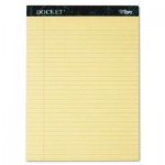 Tops Docket Ruled Perforated Pads, 8 1/2 x 11 3/4, Canary, 50 Sheets, Dozen TOP63400