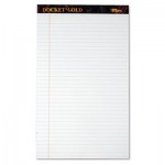 Tops Docket Ruled Perforated Pads, 8 1/2 x 14, White, 50 Sheets, Dozen TOP63990
