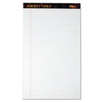 Tops Docket Ruled Perforated Pads, 8 1/2 x 14, White, 50 Sheets, Dozen TOP63990