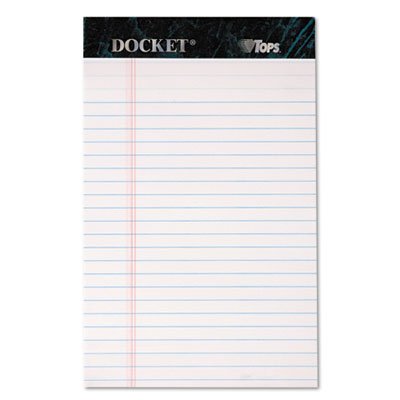 Tops Docket Ruled Perforated Pads, Legal/Wide, 5 x 8, White, 50 Sheets, Dozen TOP63360