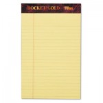 Tops Docket Ruled Perforated Pads, Legal/Wide, 5 x 8, Canary, 50 Sheets, Dozen TOP63900