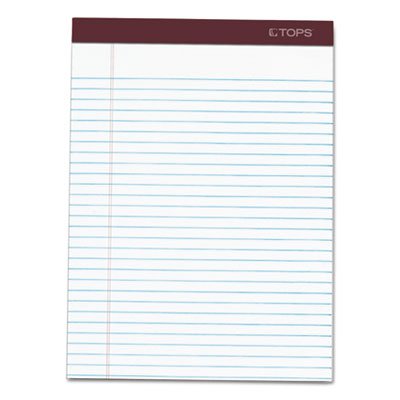 Tops Docket Ruled Perforated Pads, Legal/Wide, Letter, White, 50 Sheets, Dozen TOP63960